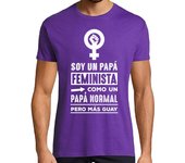 Camiseta Hombre Manga Corta Soy Un Papá Feminista, Como Un Papá Normal Pero Más Guay, Día del Padre laTostadora