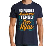 Camiseta Hombre Manga Corta Tengo Tres Hijas Papá Mamá Regalo Día Del Padre laTostadora