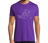 Camiseta Hombre Manga Corta Scooter tumbada white laTostadora