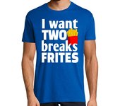 Camiseta Hombre Manga Corta quiero romper papas fritas laTostadora