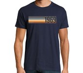 Camiseta Hombre Manga Corta regalo retro de cumpleaños establecido en 1969 laTostadora