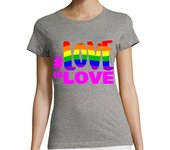 Camiseta Mujer Manga Corta Love is Love laTostadora