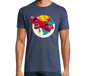 Camiseta Hombre Manga Corta Red Plain Vintage laTostadora