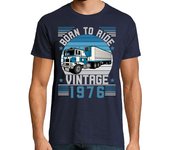Camiseta Hombre Manga Corta vintage nacido para andar en camión 197 laTostadora