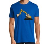 Camiseta Hombre Manga Corta Retro Excavadora / Maquinaria laTostadora