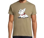 Camiseta Hombre Manga Corta Bulldog Francés. laTostadora
