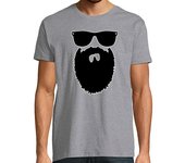 Camiseta Hombre Manga Corta Hipster beard glasses poster vintage retro laTostadora