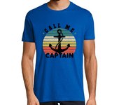 Camiseta Hombre Manga Corta llámame capitán barco velero mar regalo laTostadora