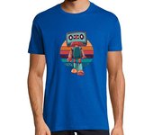 Camiseta Hombre Manga Corta música de cassette robot vintage laTostadora