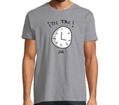 Camiseta Hombre Manga Corta 14. Reloj / Clock (Inktober 2018) laTostadora