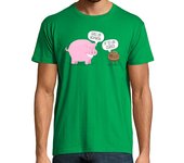 Camiseta Hombre Manga Corta Camiseta Eres un Bombón... ¡Y tú un cerdo! laTostadora