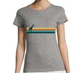 Camiseta Mujer Manga Corta jirafa retro laTostadora