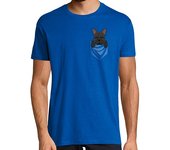Camiseta Hombre Manga Corta Perro Bulldog Francés Bolsillo laTostadora