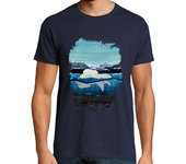 Camiseta Hombre Manga Corta Polar Bear swimming laTostadora
