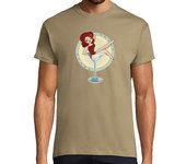 Camiseta Hombre Manga Corta pin up vintage en copa burlesque laTostadora