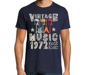 Camiseta Hombre Manga Corta guitarra vintage música rock blues 1972 laTostadora