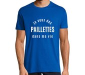 Camiseta Hombre Manga Corta Quiero brillo en mi vida laTostadora