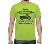 Camiseta Hombre Manga Corta Abuelo Motero, Como Un Abuelo Normal Pero Más Guay, Día del Padre laTostadora
