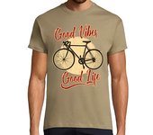 Camiseta Hombre Manga Corta Good Vibes. Good Life laTostadora