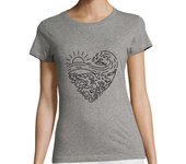 Camiseta Mujer Manga Corta Amar el mar -black- M2 laTostadora