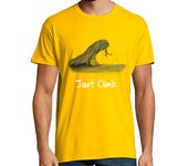 Camiseta Hombre Manga Corta ESCALADOR EN DESIERTO Hombre, manga corta, amarillo mostaza, calidad extra laTostadora