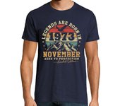 Camiseta Hombre Manga Corta vintage noviembre de 1973, aniversario retro laTostadora