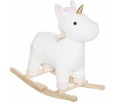 Mobili Rebecca Caballo balancín unicornio blanco y marrón para niños de 18 meses