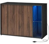 SONGMICS HOME Armario de almacenamiento de 39 x 100 x 71 cm de color nogal y negro