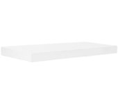Decowood Mesita de noche de madera maciza flotante en tono blanco de 45x3,2cm