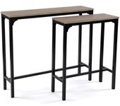 Versa Home Consola recibidor (set de 2) en aglomerado efecto madera y metal negro