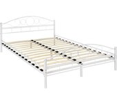 Tectake Cama doble "art" para dormitorio con estructura de acero y somier incl