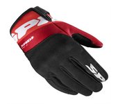 Spidi Flash-KP Guantes de moto Tex - Negro Rojo (M)