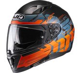 HJC i70 Alligon Casco - Negro Naranja (XS)