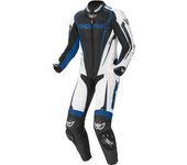Berik Race-X Traje de cuero de una pieza - Negro Blanco Azul (54)