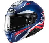HJC i91 Tricus Casco - Blanco Rojo Azul (XS 54 55)