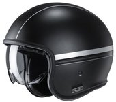 HJC V30 Equinox Casco jet - Negro Plata (XS)