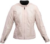 Helstons Stoner Mesh Damas motocicleta chaqueta textil - Plata (L)