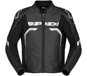 Spidi Evorider 3 Chaqueta de cuero para moto - Negro Blanco (52)