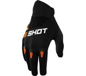 Shot Devo Guantes de Motocross - Negro Naranja (2XL)