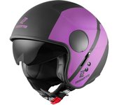 Bogotto V595 Sierra Casco Jet - Negro Lila (XL)