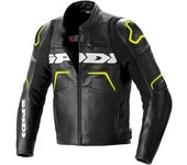 Spidi Evorider 2 Chaqueta de cuero de motocicleta - Negro Amarillo (48)
