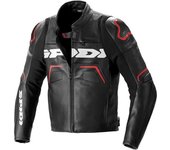 Spidi Evorider 2 Chaqueta de cuero de motocicleta - Negro Rojo (54)