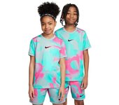 Nike - Camiseta Academy + Graphic Niño, Unisex, Hyper Pink-Ocean Cube-Dynamic Turq-Black, XL