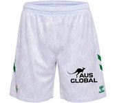 Hummel - Pantalón corto Real Betis Primera Equipación 2024-2025 Niño, Unisex, White, 164 cm