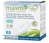 10 x Compresas Farmaconfort Ultra Noche Alas 10 unidades Masmi Natural Cotton