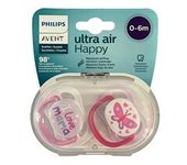 Chupete ultra air 0-6meses niña 2 unidades - Philips Avent