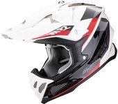 Scorpion VX-22 Air Beta Casco de motocross - Negro Blanco Rojo (S)