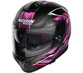 Nolan N80-8 Thunderbolt N-Com Casco - Negro Rosa (XS)