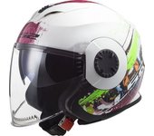 LS2 OF570 Verso Spring Casco Jet - Blanco Rosa (2XS)