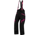 FXR Fresh 2023 Pantalones babero para motos de nieve para damas - Negro Rosa (2XL 3XL)